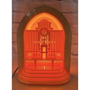 Raylite Church Altar Light Up Musical Works See Video 1950s Vtg Christmas